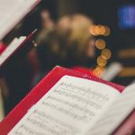 photo of music score